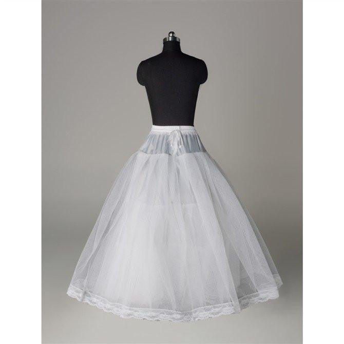 Fashion A Line Wedding Petticoats Accessories White Floor Length OKP3