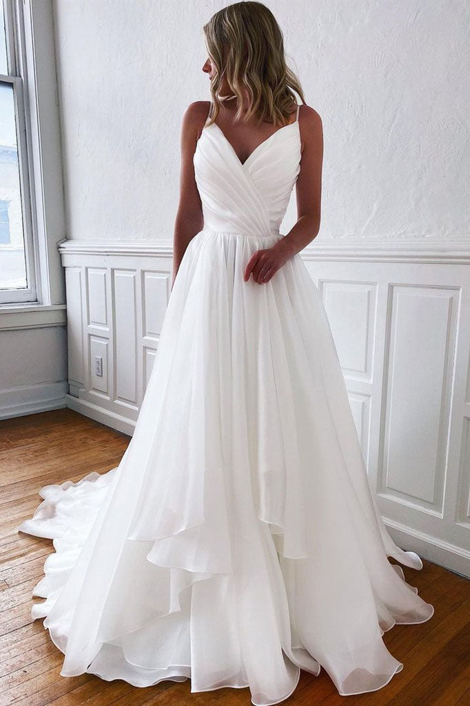 Simple white sales spaghetti strap dress