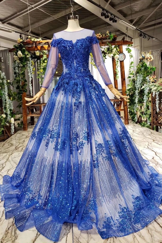 Gown for 2025 debut royal blue