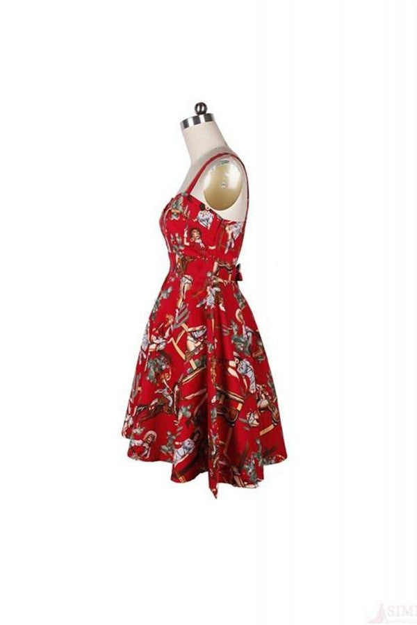 Beautiful Patterns Elegant Backless Short Vintage Dress For Girls V2