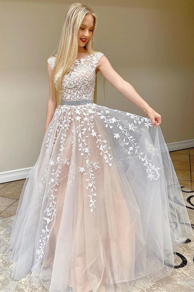 Chic Pretty Long A line Scoop Neckline Backless Princess Prom