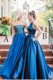 Modest A Line Long Prom Dress,New Cheap Evening Dress