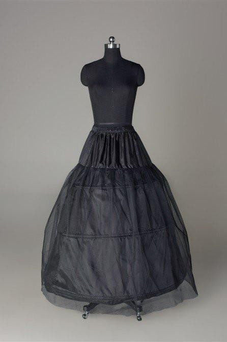 Fashion Black Wedding Petticoats Accessories Black Floor Length Underskirt OKP1