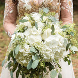 A-line Long Sleeves Chic Appliques Backless Bohemian Wedding Dress OKU44