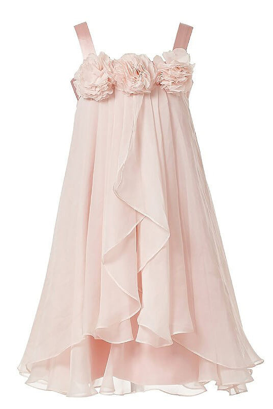 Princess Flower Girl Dress,Pink Flower Girl Dresses,Chiffon Flower Girl Dress