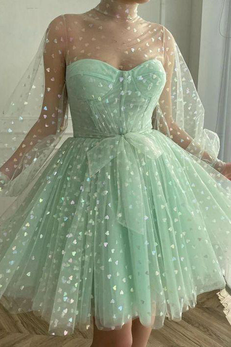 Lime green homecoming best sale dresses