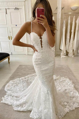 Gorgeous Tulle Wedding Dress Lace Applique A-line Bridal Dress Short S –  Okdresses