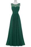 Chiffon Beaded Green V-back Long Formal Mother Of Bridal Dress K748