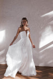 Cute A Line Strapless White Tulle Tutu Wedding Dress N113