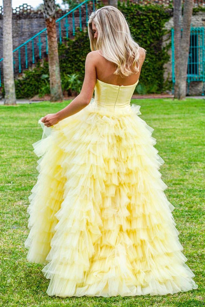 Princess yellow birthday dress,pageant yellow dress, flowers girl yell - My  Princess Atelier