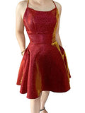 Burgundy Short Homecoming Dress with Pockets Short Prom Dress A-line Graduation Dress OKY47