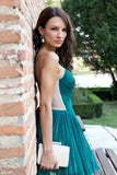 Elegant V-Neck A-line Green Short Homecoming Dresses Prom Dresses OKN35