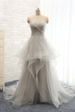 Back Up Lace Strapless Beaded Sweep Train Prom Dress ED0999