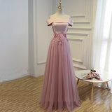 Cheap Pink Long Party Evening Dress Lace Up Women Formal Prom Gown OK140