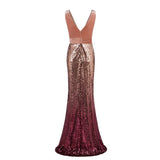 Mermaid Sequins Elegant Long Prom Dress Formal Evening Dress XU90802