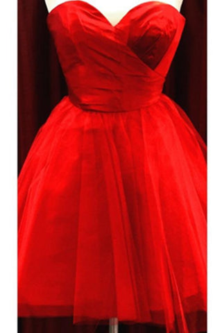 Light Red Simple High Quality Short Sweetheart Homecoming Dress Bridesmaid Dresses K399