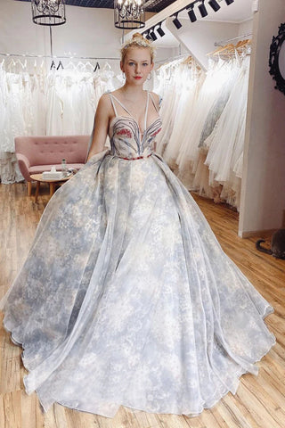Princess Sweetheart A Line Long Prom Dress Formal Evening Dress OK1354