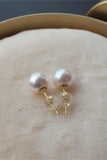 Elegant AAAA Stud Freshwater Pearl Earrings with 18K Gold Posts P1