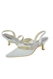 Ankle Straps Handmade White Close Toe Wedding Shoes  S4
