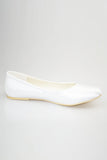 Simple Comfortable White Close Toe Shoes For Wedding S49