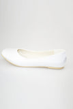 Simple Comfortable White Close Toe Shoes For Wedding S49