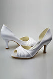 Simple Elegant Peep Toe Handmade Wedding Shoes S72