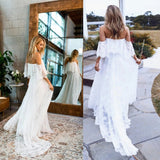 Sexy Maternity Maternity Dress Off Shoulder Women Lace Pregnancy Wedding Dress OKW12