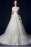 Long Lace Custom Made Ball Gown Wedding Dresses W14