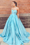 Chic Strapless Lace Up Back Long Prom Dress For Teens Beauty Party Gowns K922