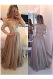 Unique A-Line Long Sleeves Formal Prom Dresses/Evening Dress OK185