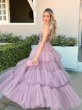 Pink A Line Spaghetti Straps Long Prom Dress Long Formal Party Dress OK1320