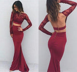 2 Pieces Backless Sexy Long Prom Dress For Women New OK136