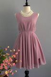 Simple A Line Chiffon Short Homecoming Dresses,Graduation Dresses OKC41