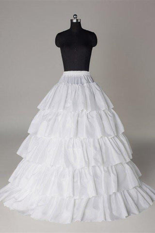 Fashion Wedding Petticoats Accessories 5 layers White Floor Length OKP9