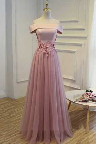 Cheap Pink Long Party Evening Dress Lace Up Women Formal Prom Gown OK140