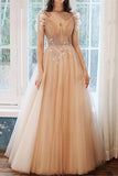 A-line Long Tulle Evening Party Dress Fairy Princess Prom Dress Women Custom Dress OKV83