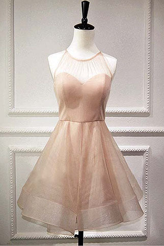 Stylish Homecoming Dresses,A line Homecoming Dress,Prom Dresses,Tulle Prom Dress,Short Evening Dress,Open Back Prom Dress,Cute Party Dresses,Junior Homecoming Dresses