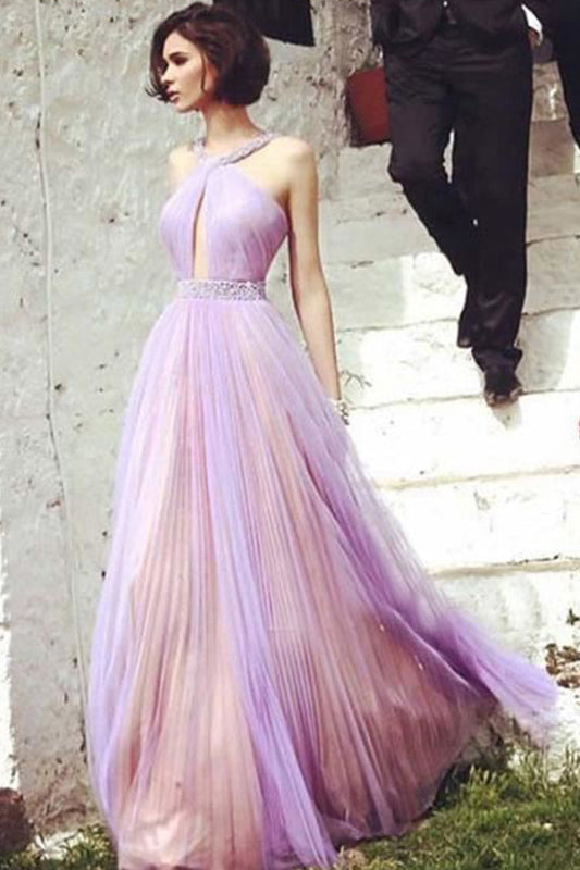 Beautiful Prom Dresses,Tulle Prom Gown,A Line Prom Dress,Elegant Prom Dress,Beading Evening Dress