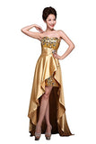 Sweetheart Gold Long Beading Handmade Prom Dresses Evening Dresses K681
