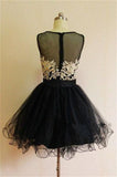 Handmade Short Lace Black Beautiful Classy Homecoming Dress K231