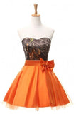 Gorgeous Short Orange Handmade Cute Girly Homecoming Dress K322