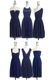 Short Bridesmaid Dresses,Navy Blue Bridesmaid Dress,Chiffon Bridesmaid Dress,Simple Bridesmaid Dresses,Cheap Bridesmaid Dress