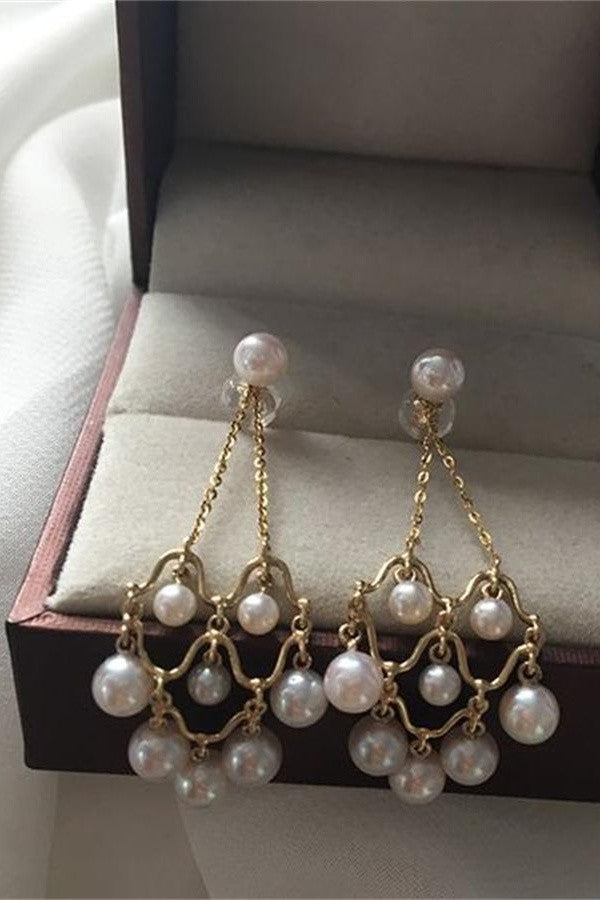 Akoya Pearl Earring with Removable Dangling Part P5