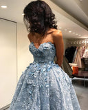 Unique Lace Sweetheart High Low Ball Gown Prom Dress For Teens Graduation Dress OK675