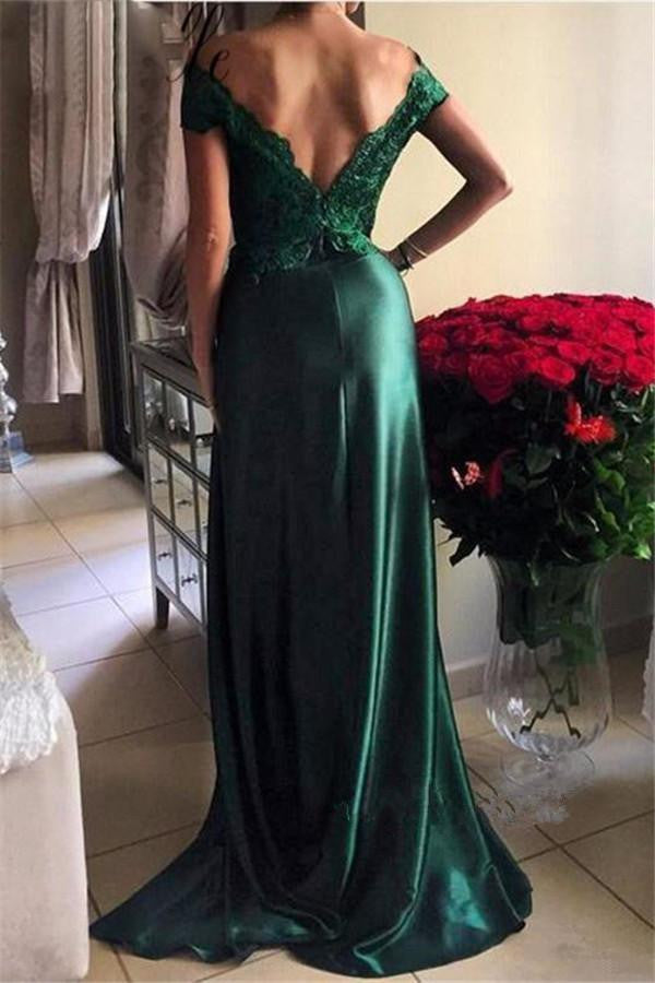 Elegant Dark Green Lace Prom Dresses,Long Green Evening Dress, Formal Women Dress