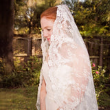 All Over Lace Unique Mantilla Church Bridal Veils WV19