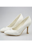 Simple Elegant Handmade Ivory Pointed Toe Simple Wedding Shoes S125
