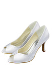 Simple Handmade Comfy White Cheap Bridal Shoes S78