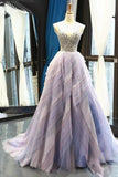 Spaghetti Strap V Neck Wedding Dress Cheap Elegant Prom Dress OKI85