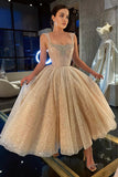 Shiny Square Neck Ball Gown Prom Dress Princess Evening Dress OK1610